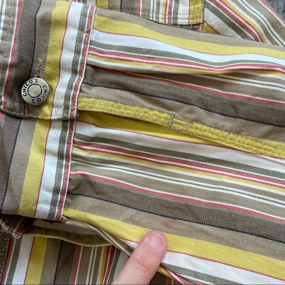 Chico's Striped Stretch Jacket Size L / 12 / Chico’s 2 - Picture 13 of 15